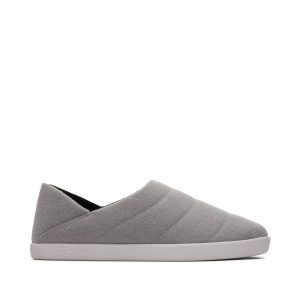 Ezra Grey Faux Fleece Convertible Slipper