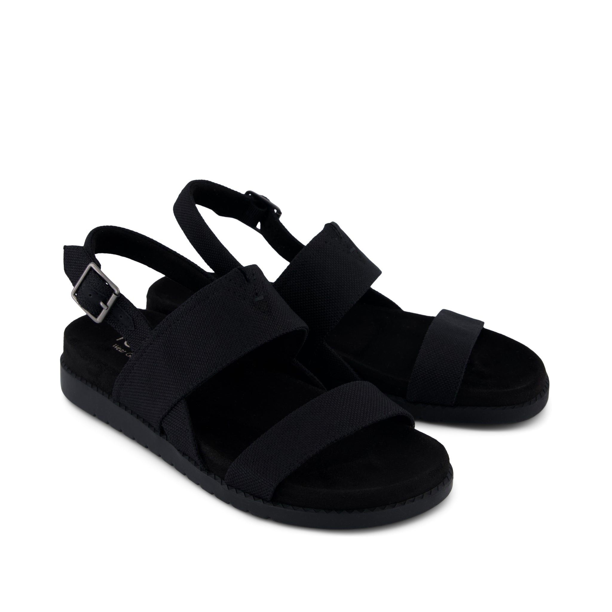 Marin Strap Sandal Black Heavy Canvas - Image 4