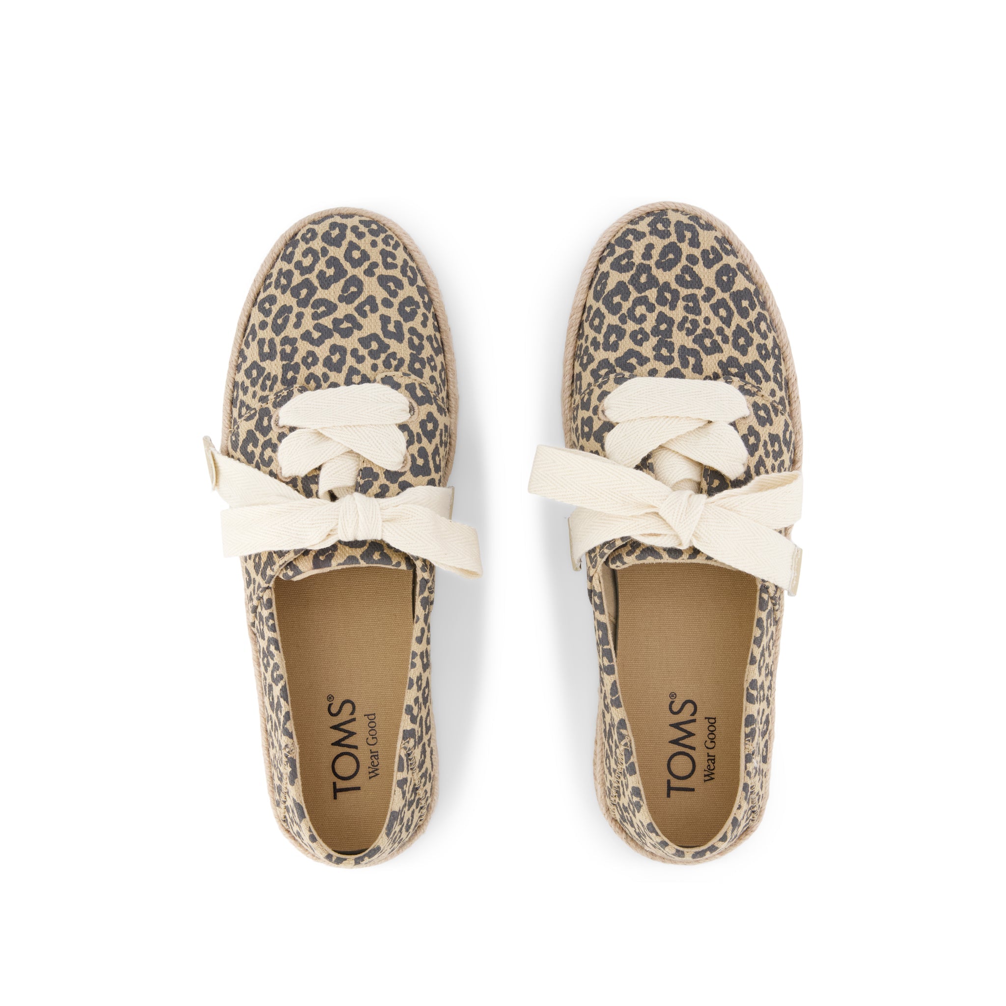 Womens Carolina Lace-Up Espadrille Natural Leopard Spots - Image 5
