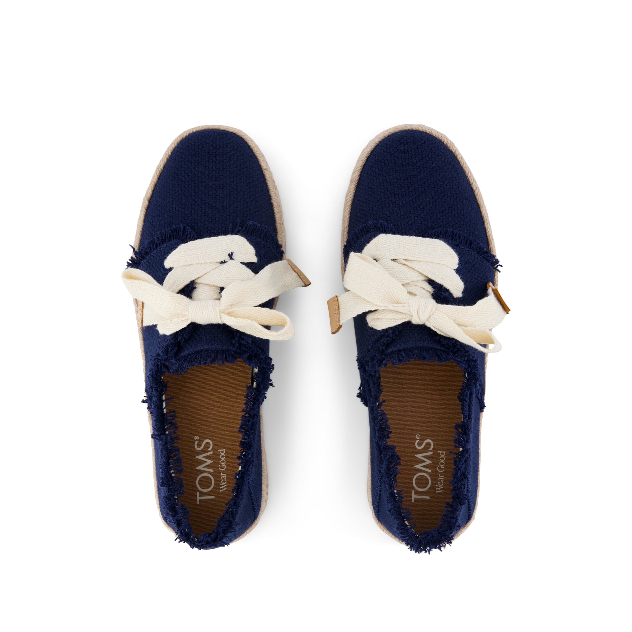 Womens Carolina Lace-Up Espadrille Navy Fray - Image 6