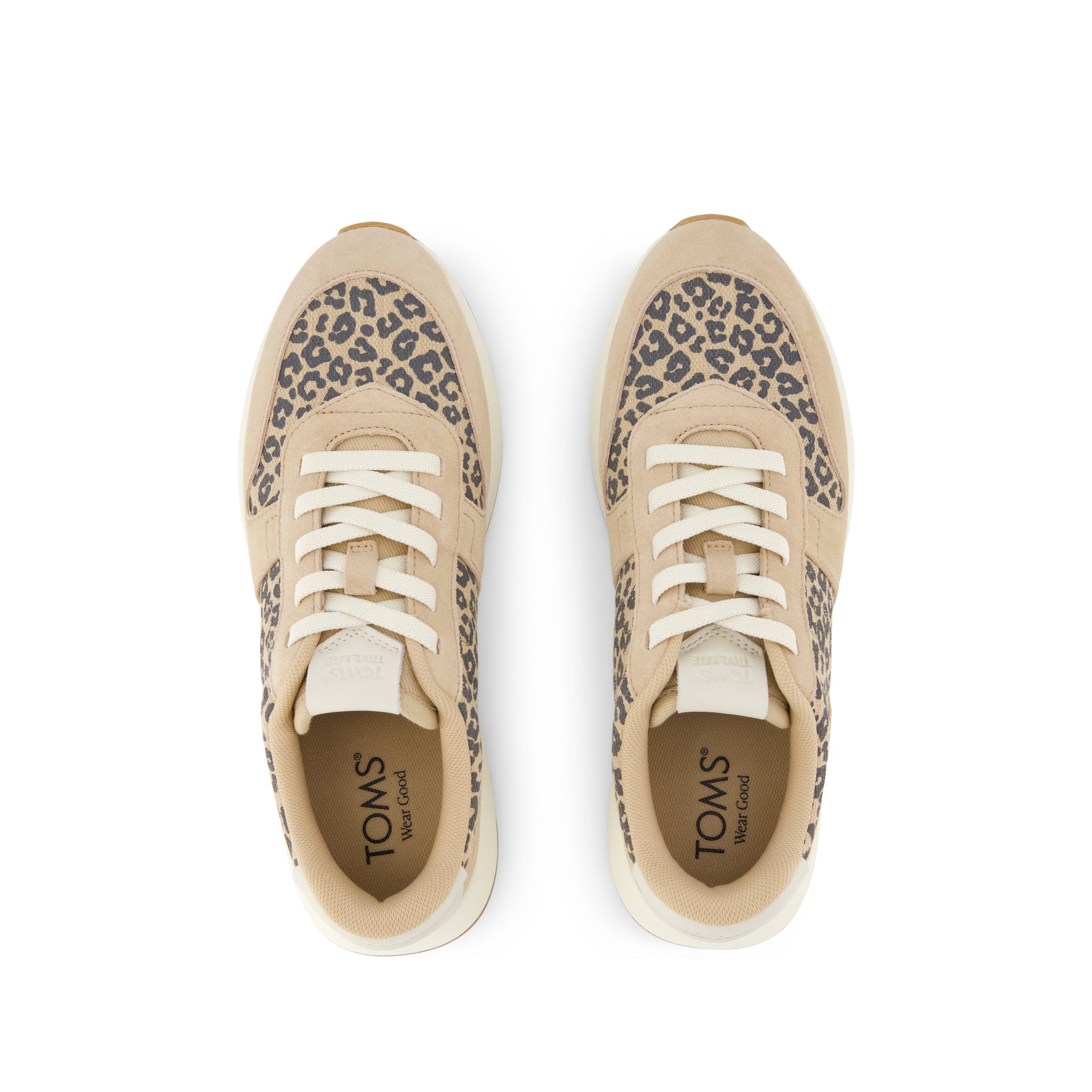 Womens TRVL LITE Retro Runner Sneaker Water Repellent Natural Leopard Spots - Image 6