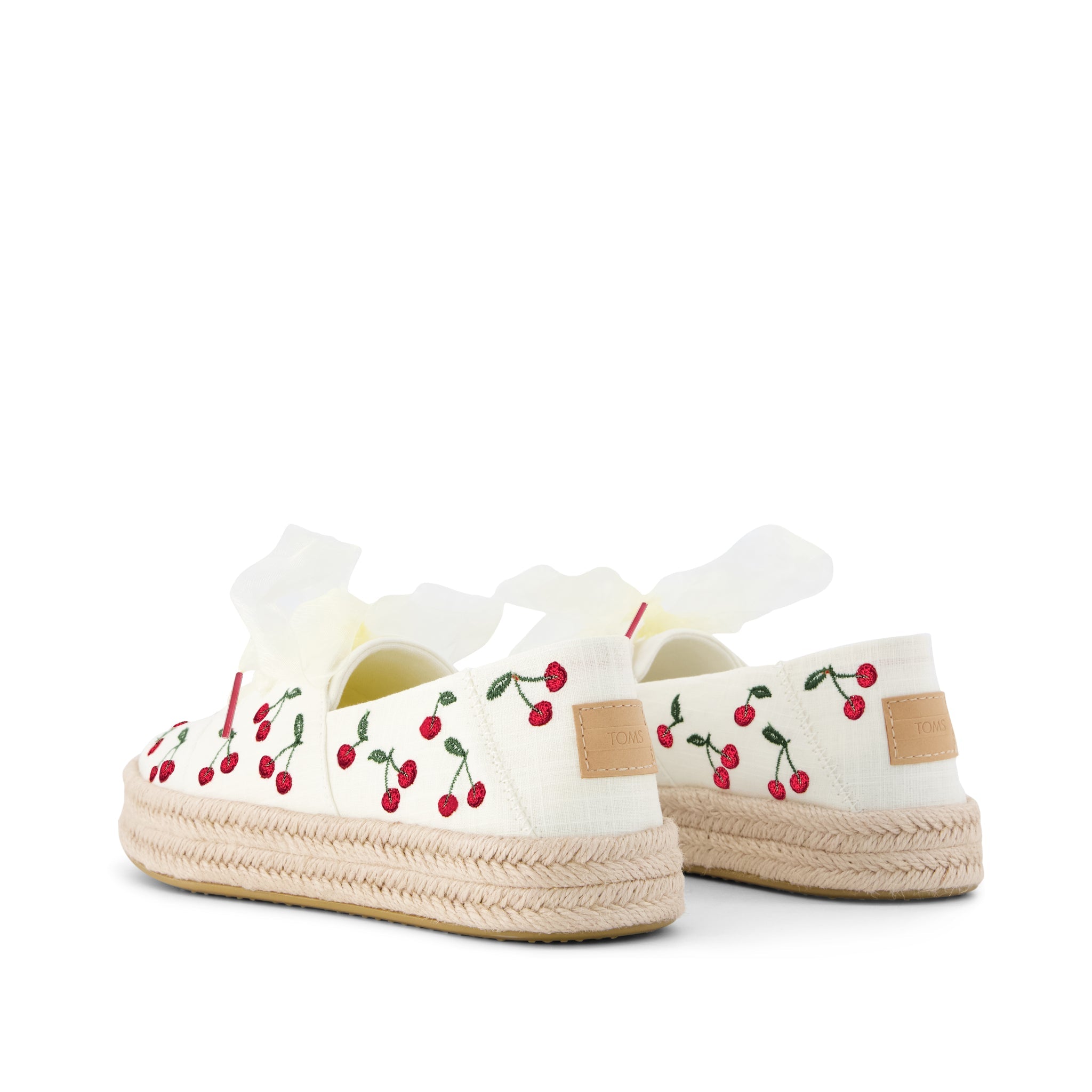 Womens Carolina Lace-Up Espadrille Cherry Embroidery - Image 5