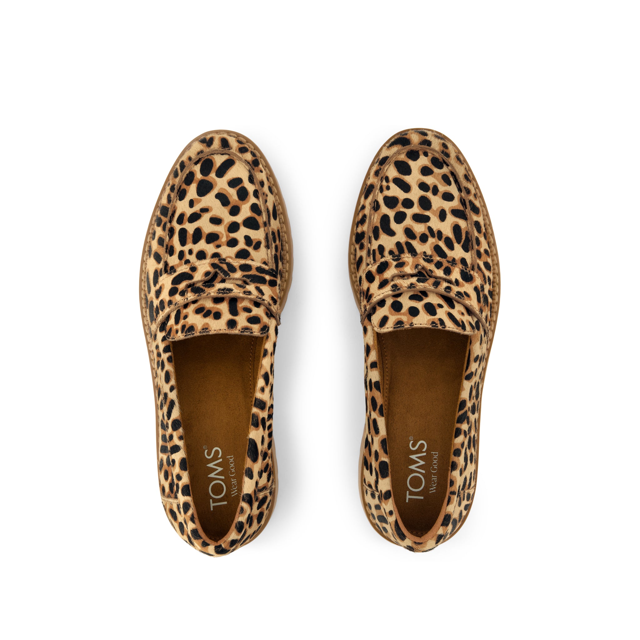 Womens Cara Loafer Brown Sugar Leopard Print Hair Leather - Image 6