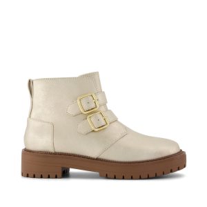 Champagne Metallic Faux Leather Simone Kids Boot