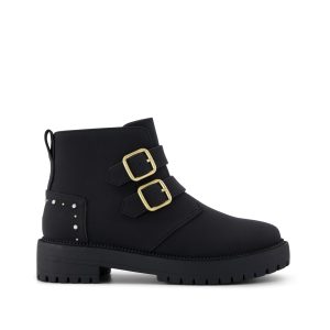 Black Nubuck Faux Leather w/ Studs Simone Kids Boot