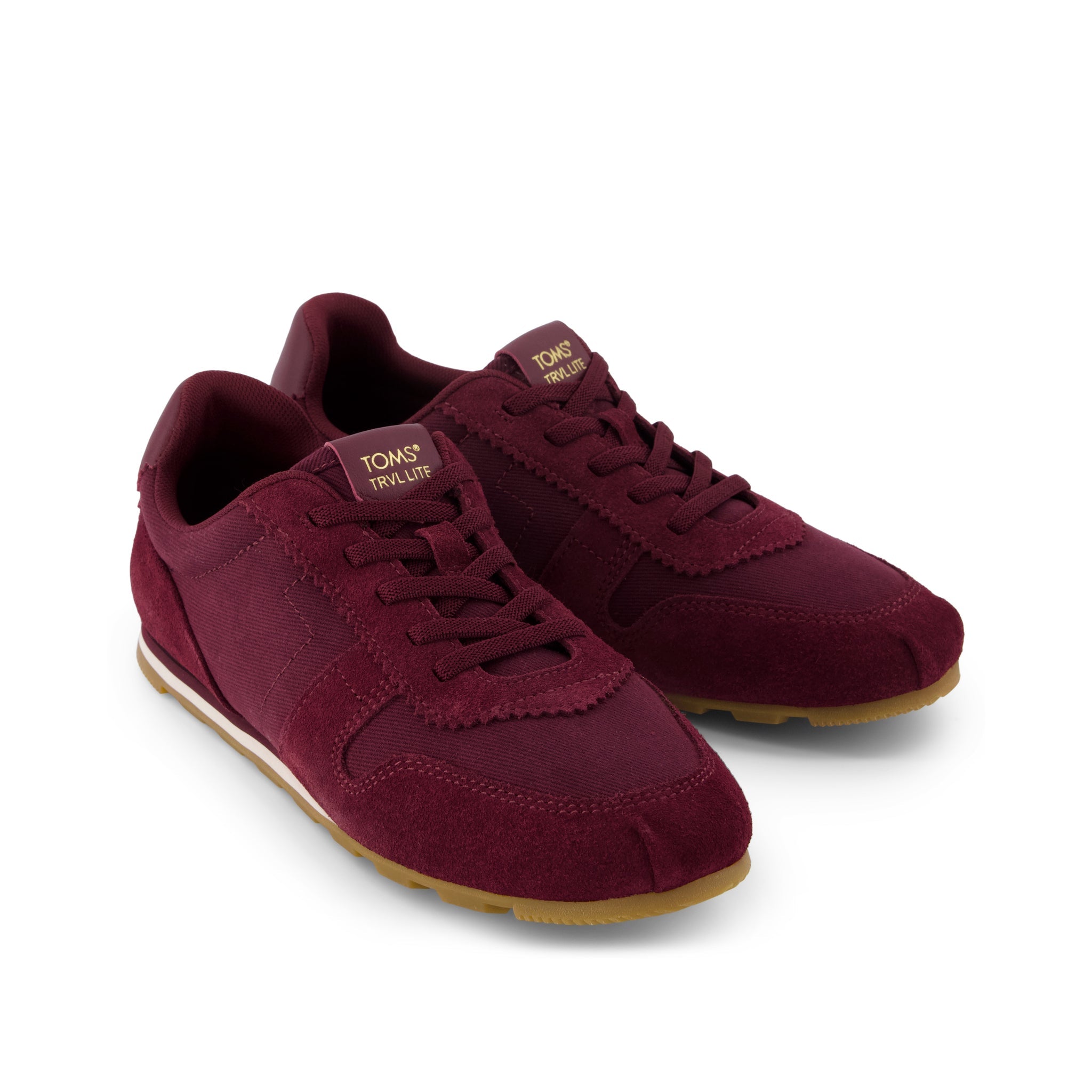 Womens TRVL Lite Palisade Sneaker Water Repellent Burgundy Vintage Twill - Image 3