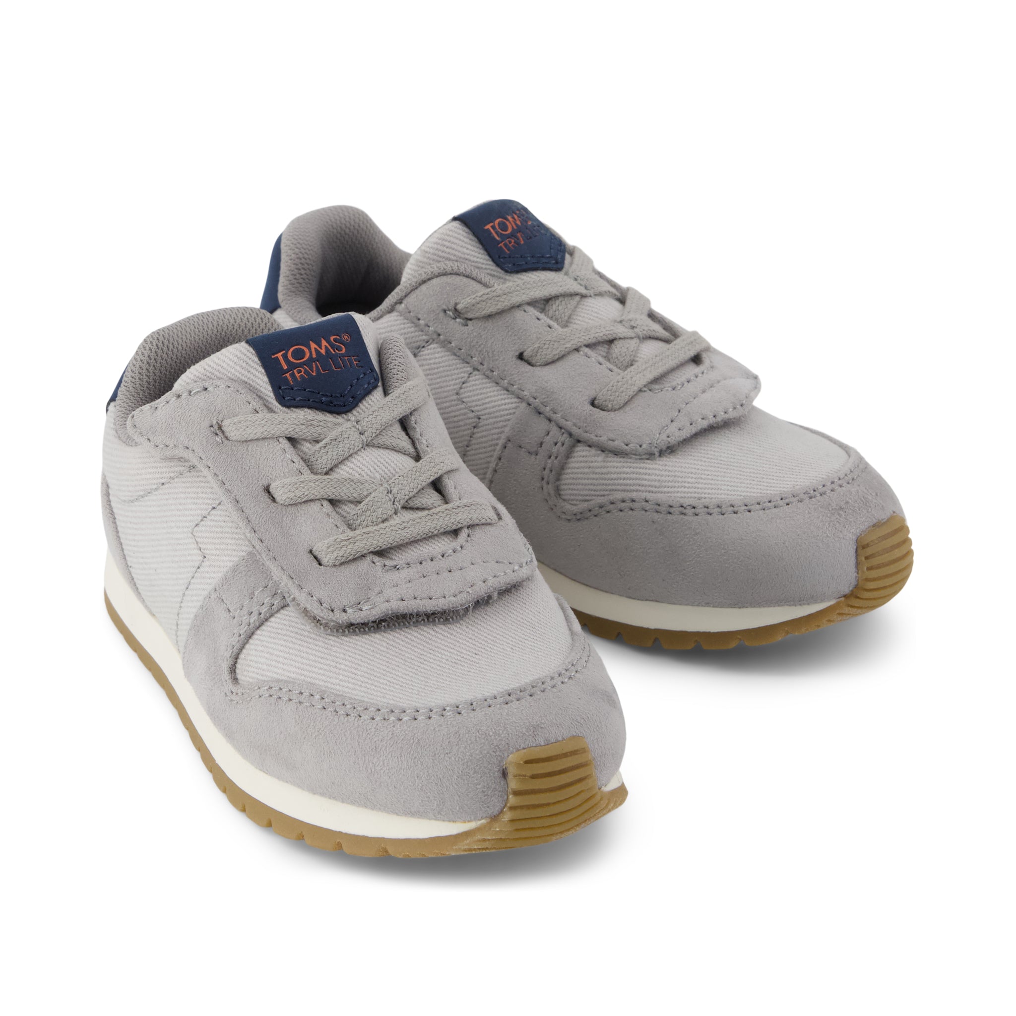 TRVL LITE Retro Runner Toddler Sneaker Water Repellent Grey Vintage Twill - Image 2