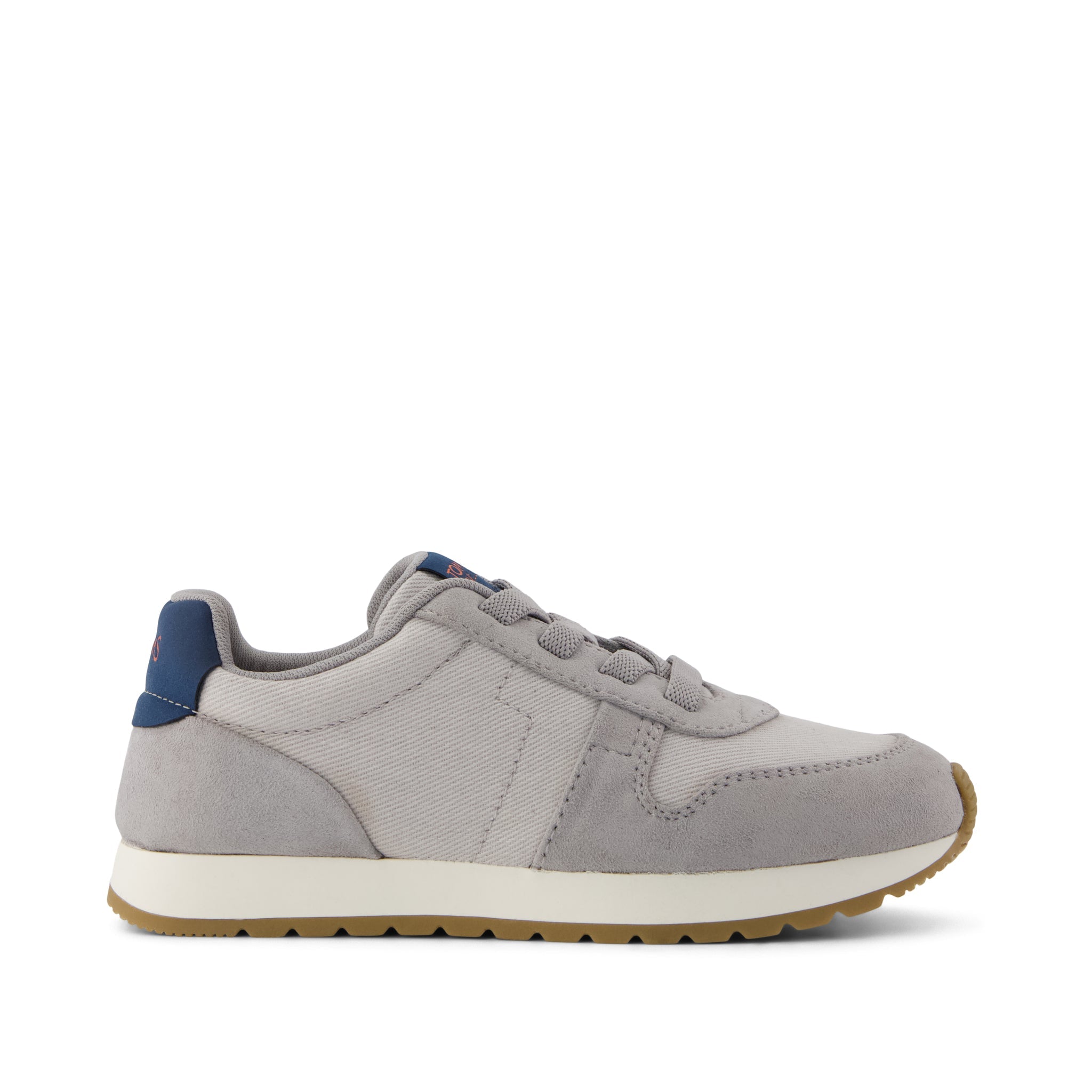 TRVL LITE Retro Runner Kids Sneaker Water Repellent Drizzle Grey Vintage Twill