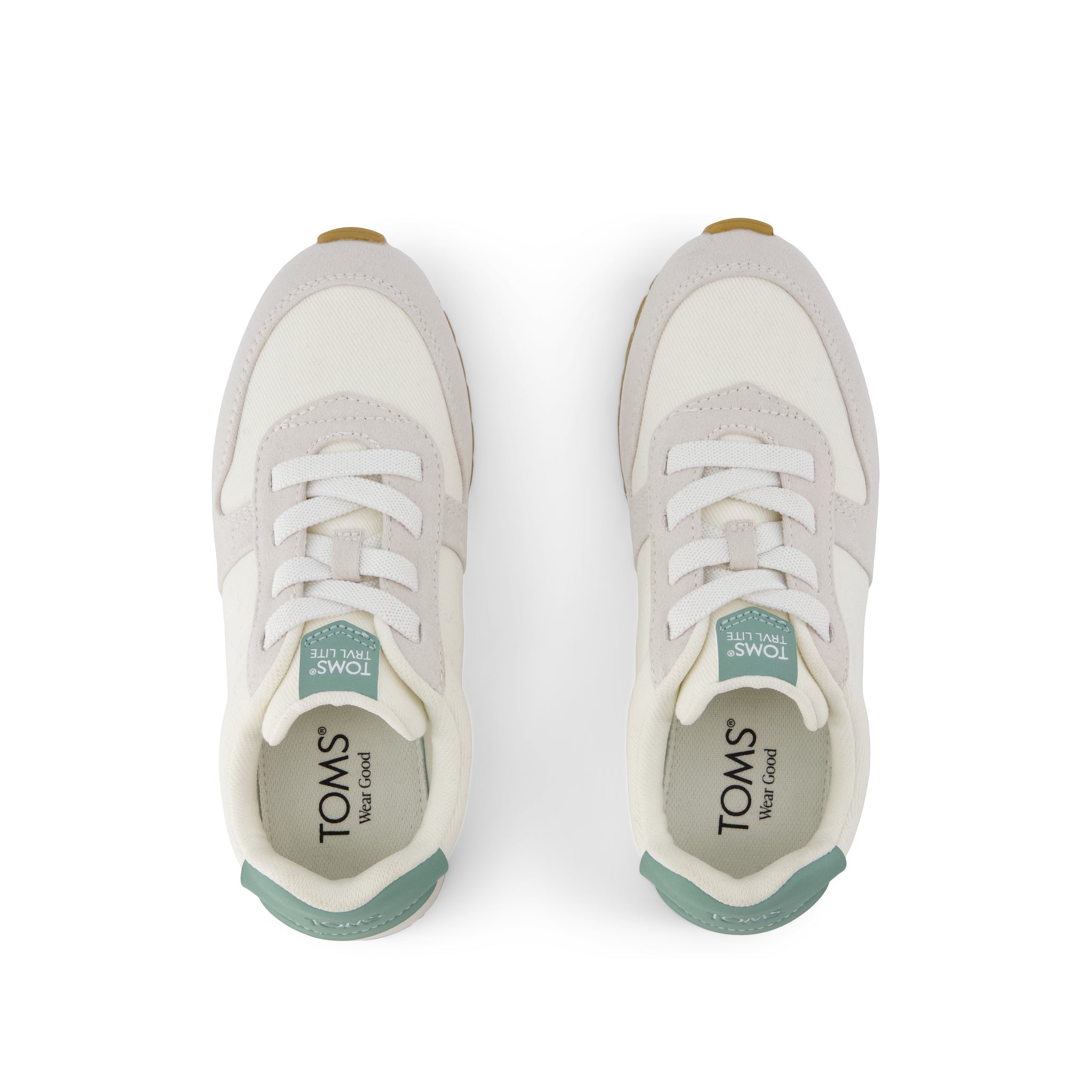 TRVL LITE Retro Runner Kids Sneaker Water Repellent Multi Egret Vintage Twill - Image 5