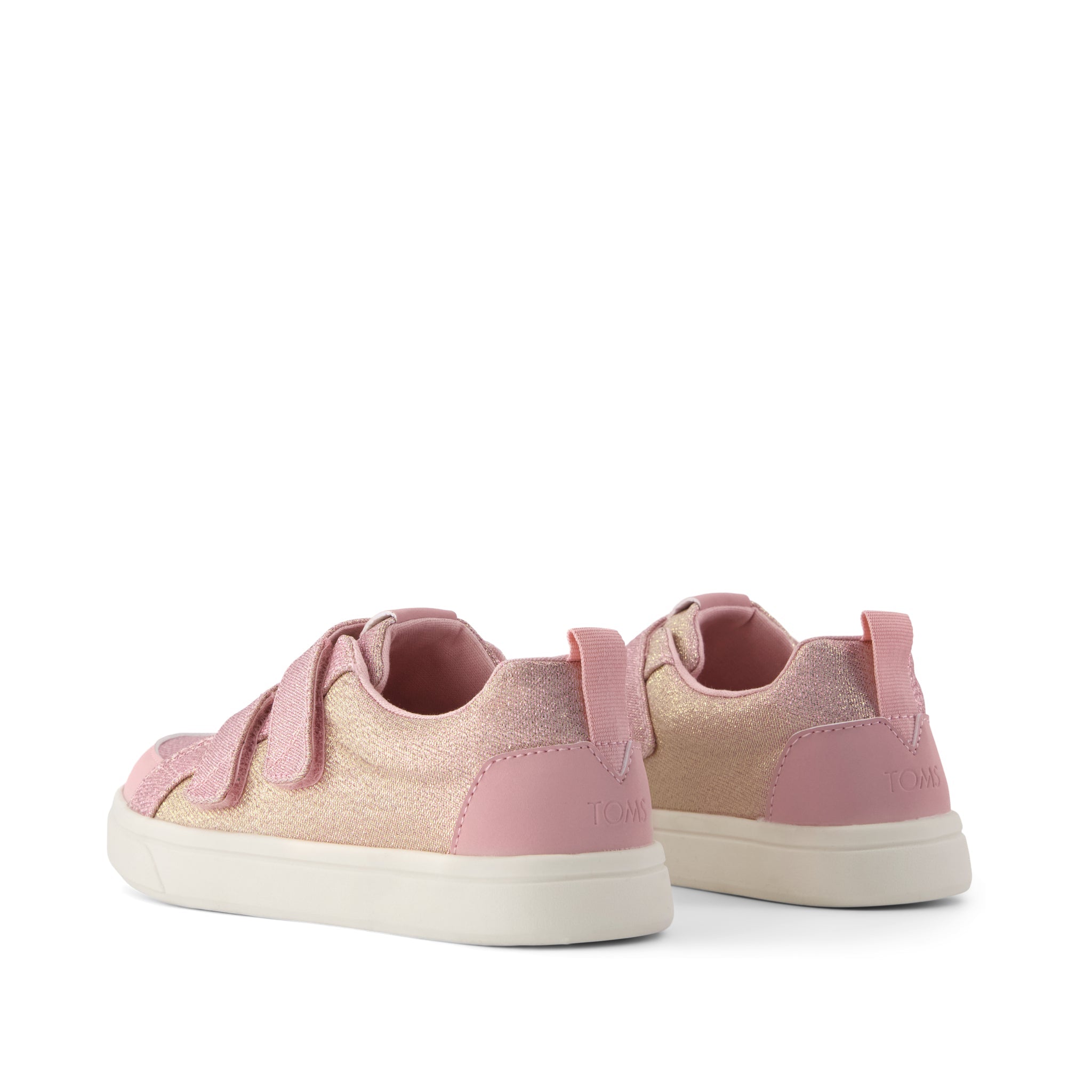 Cruz Double Strap Kids Sneaker Pink Quartz Iridescent Woven - Image 3