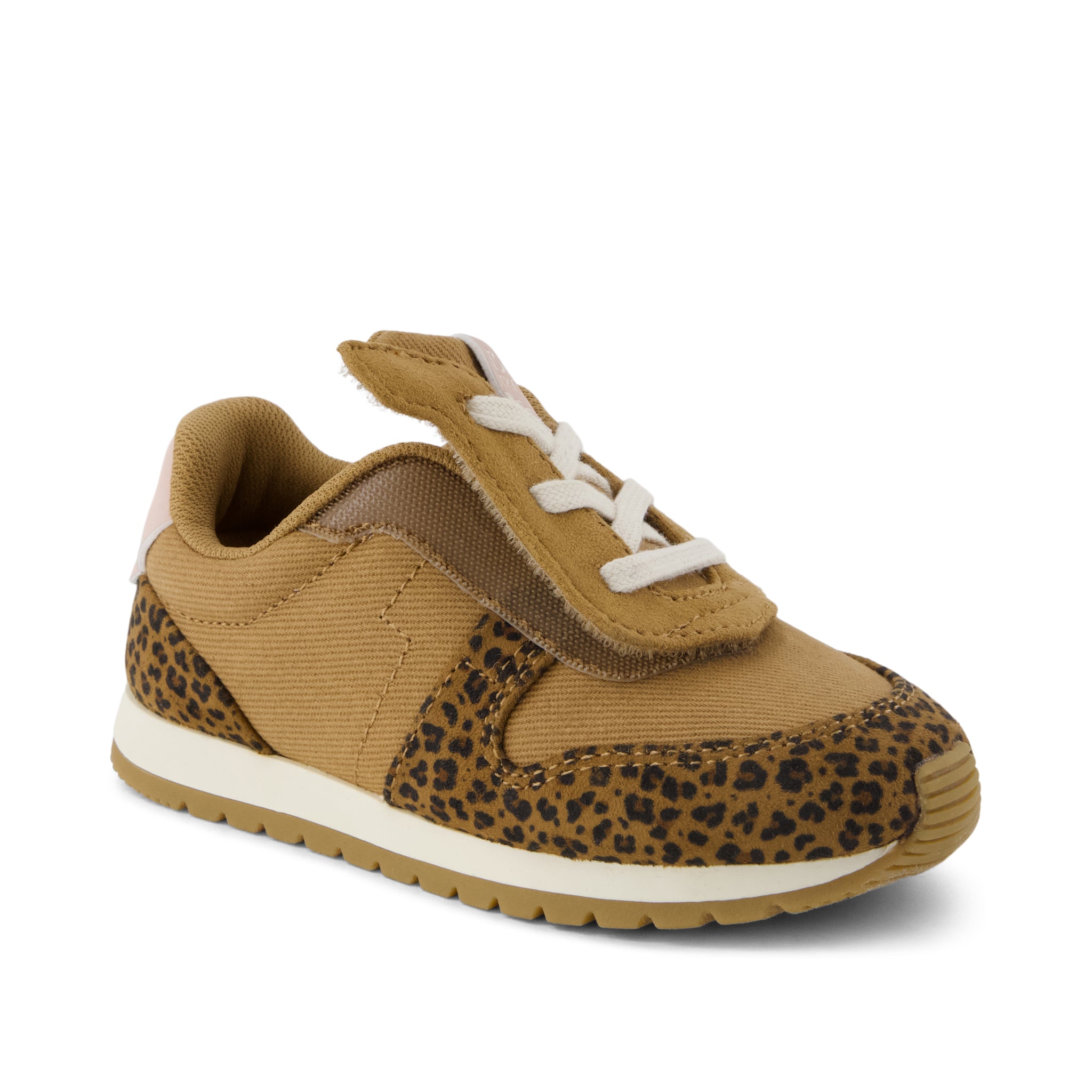 TRVL LITE Retro Runner Toddler Sneaker Water Repellent Toffee Leopard - Image 4