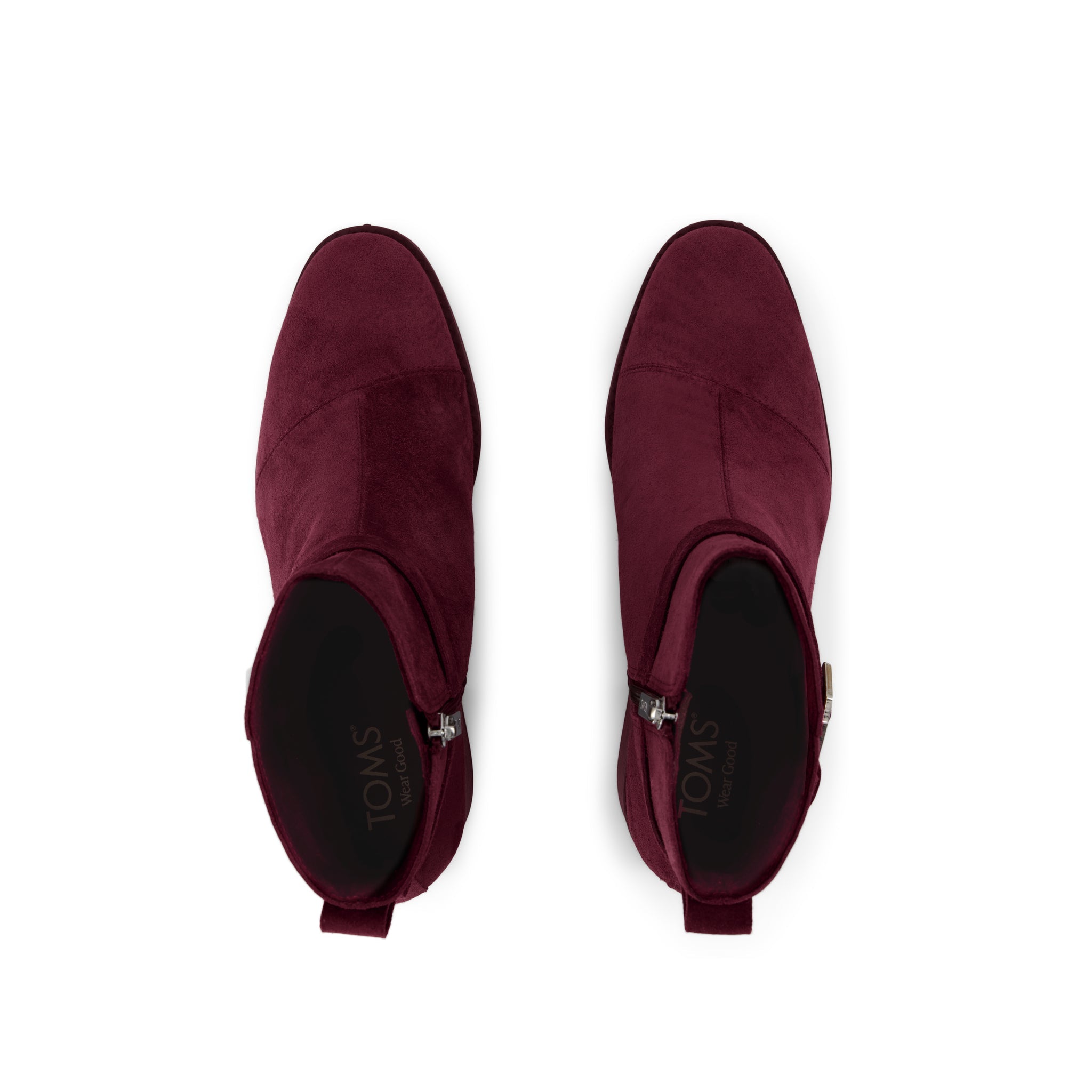 Womens Delilah Buckle Ankle Boot Dark Burgundy Suede - Image 6