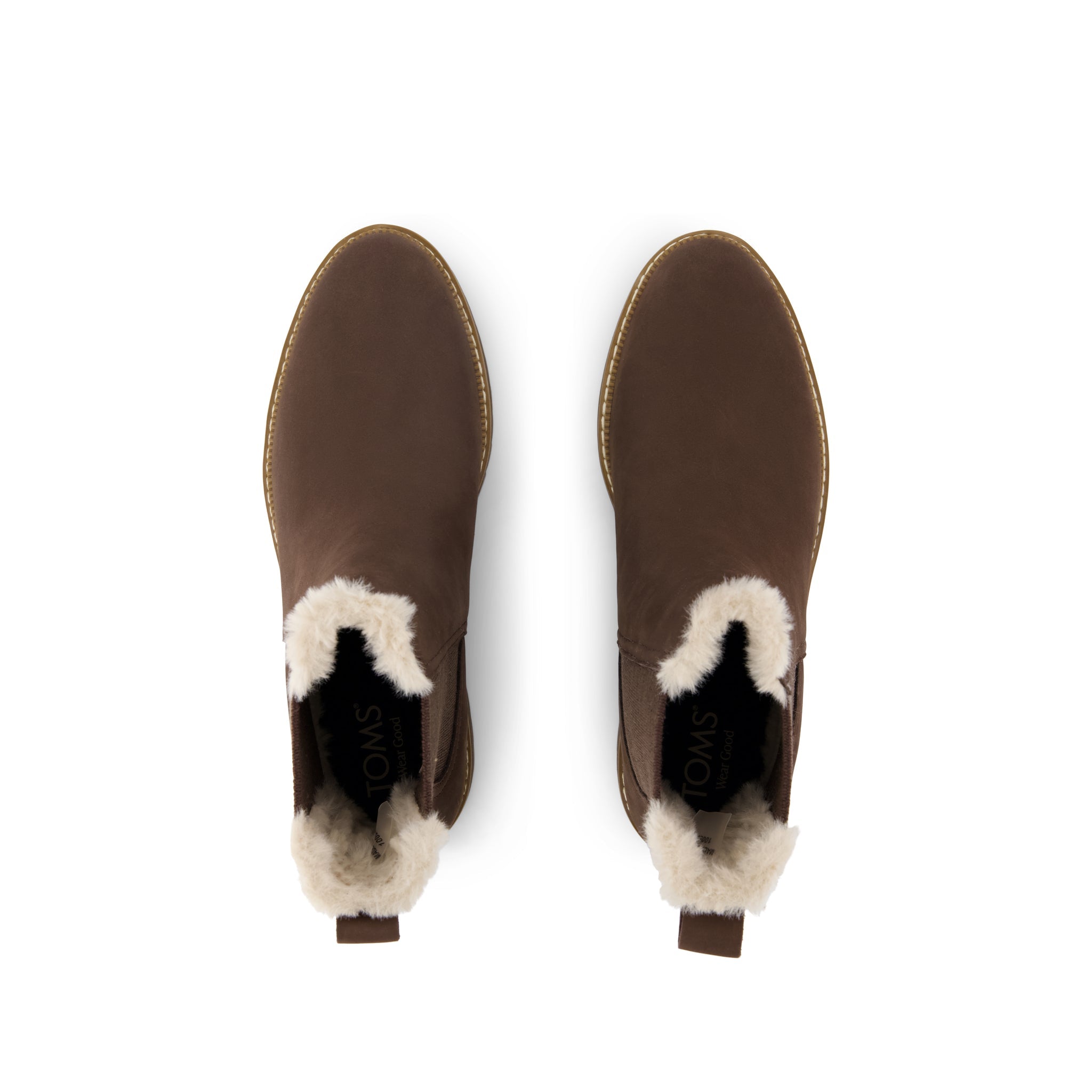 Womens Bennet Boot Water Resistant Chocolate Brown Nubuck Leather w/ Faux Fur - Image 5