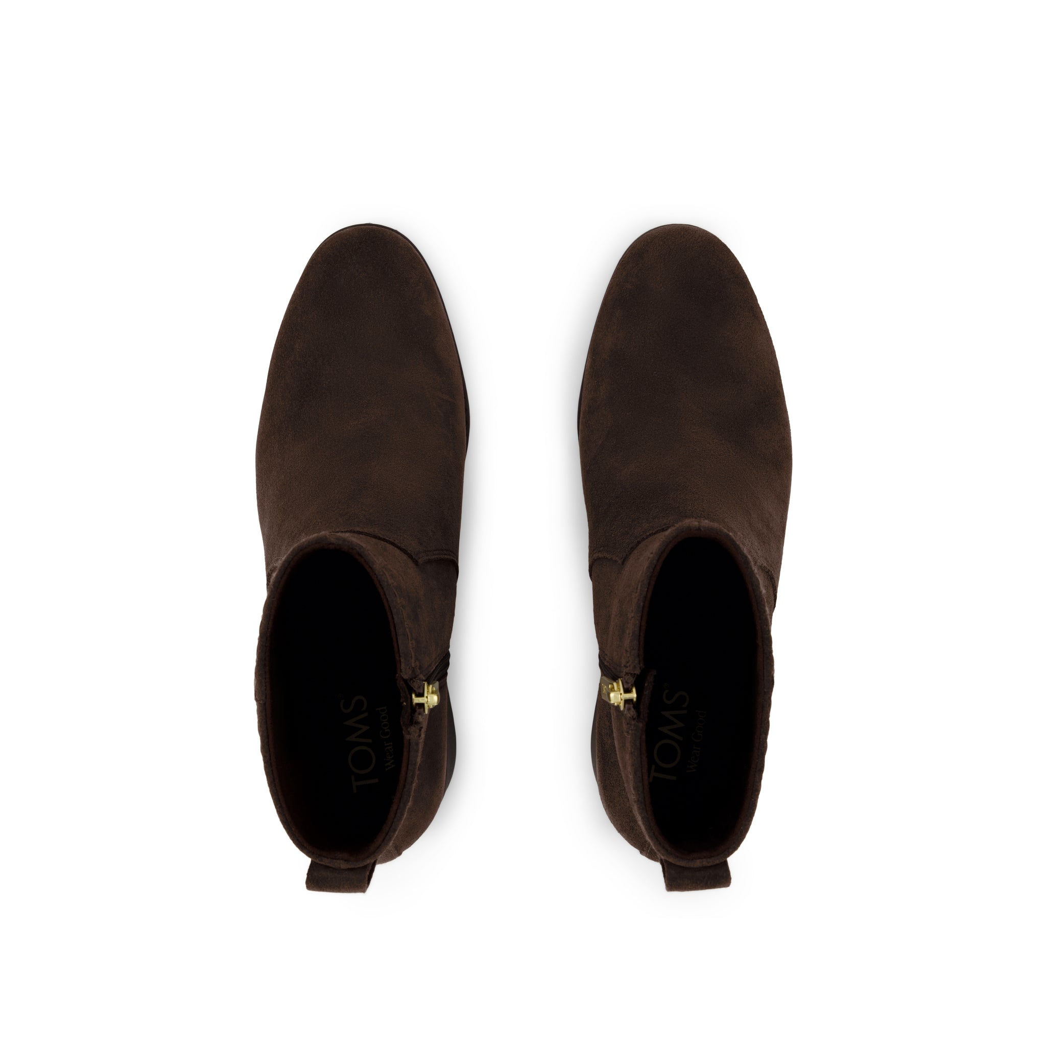 Womens Delilah Heeled Boot Water Repellent Chocolate Brown Suede - Image 6