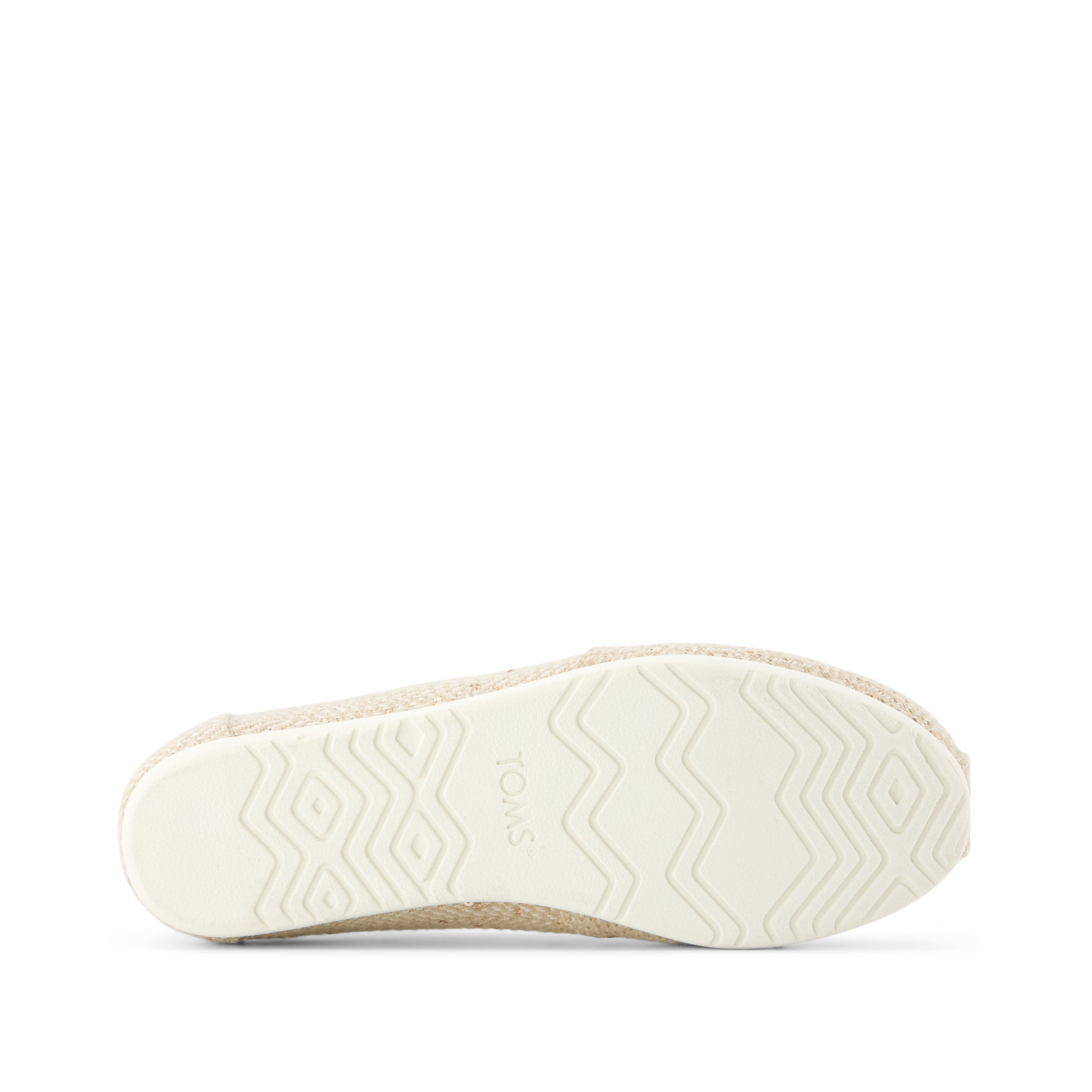 Womens Alpargata Ballet Flat Oatmeal Sequin Herringbone w/ Faux Shearling - Image 5