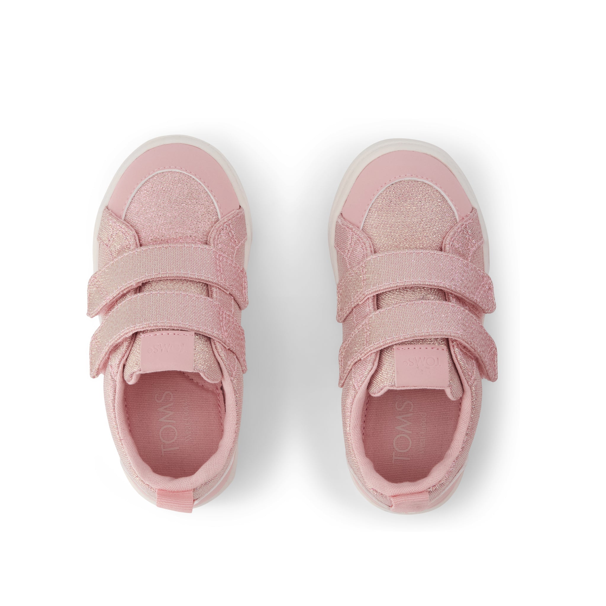 Cruz Double Strap Toddler Sneaker Pink Quartz Iridescent Woven - Image 6