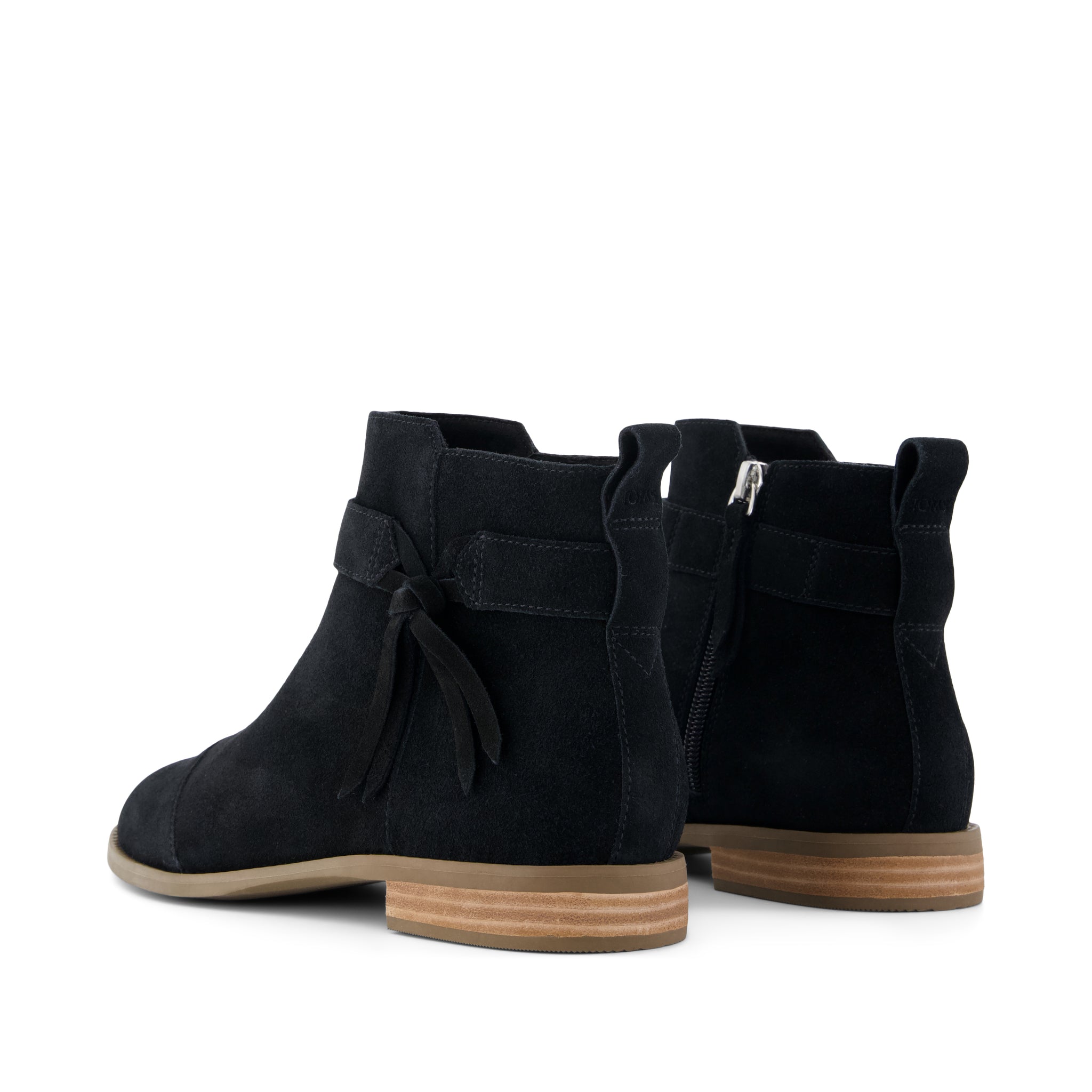 Womens Stacey Ankle Bootie Black Suede - Image 4