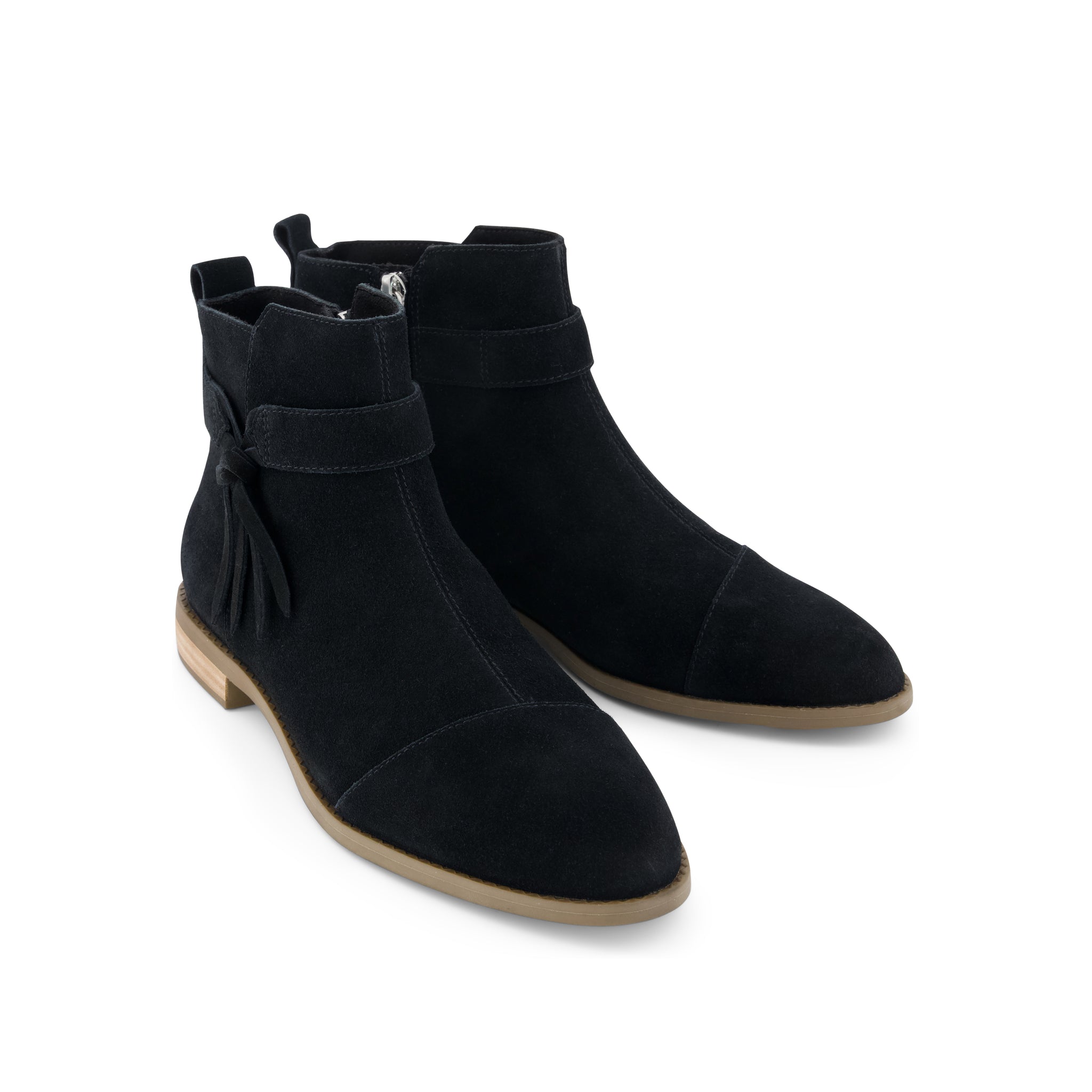 Womens Stacey Ankle Bootie Black Suede - Image 3