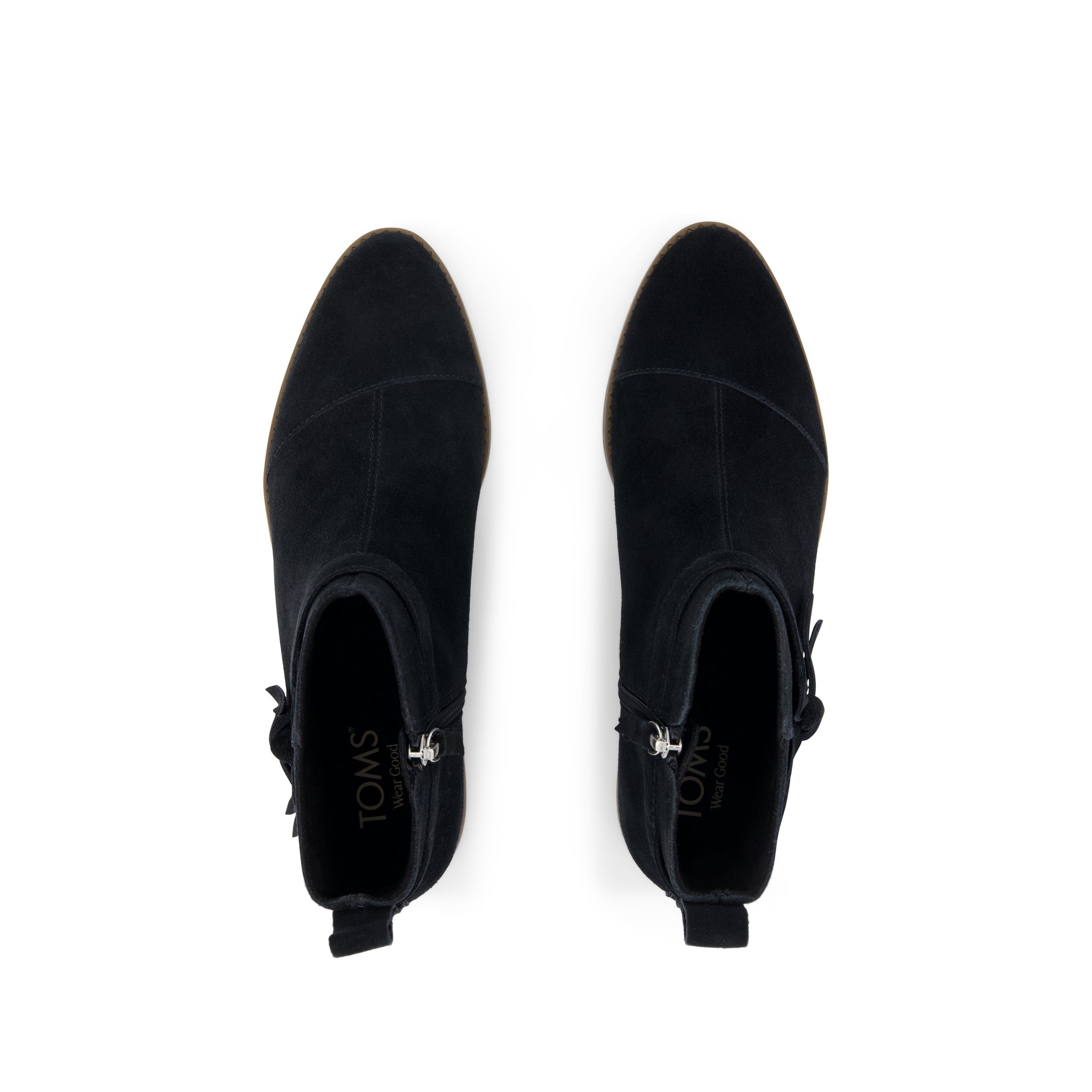 Womens Stacey Ankle Bootie Black Suede - Image 6