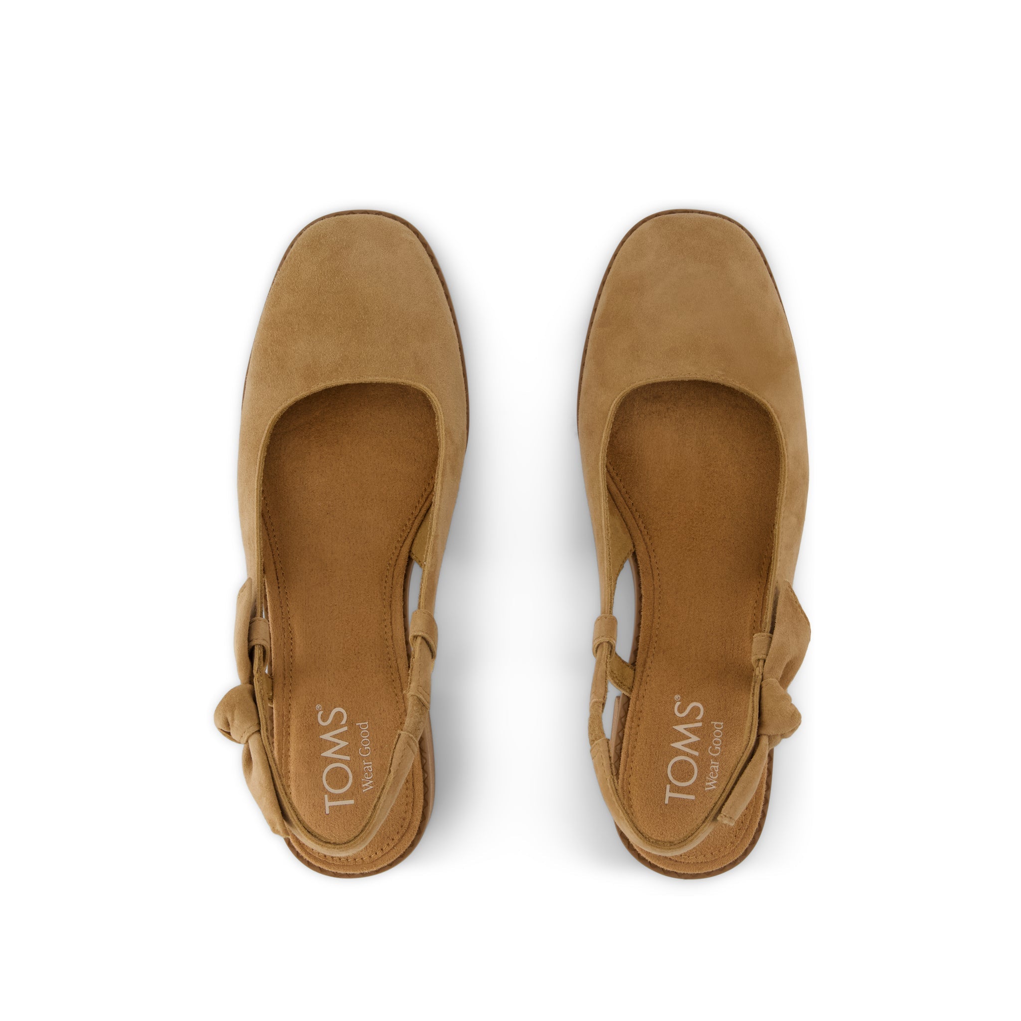 Womens Jaclyn Slingback Bow Heel Toffee Kid Suede - Image 6