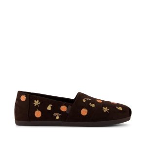 Womens Alpargata Classic Chocolate Brown w/ Pumpkins