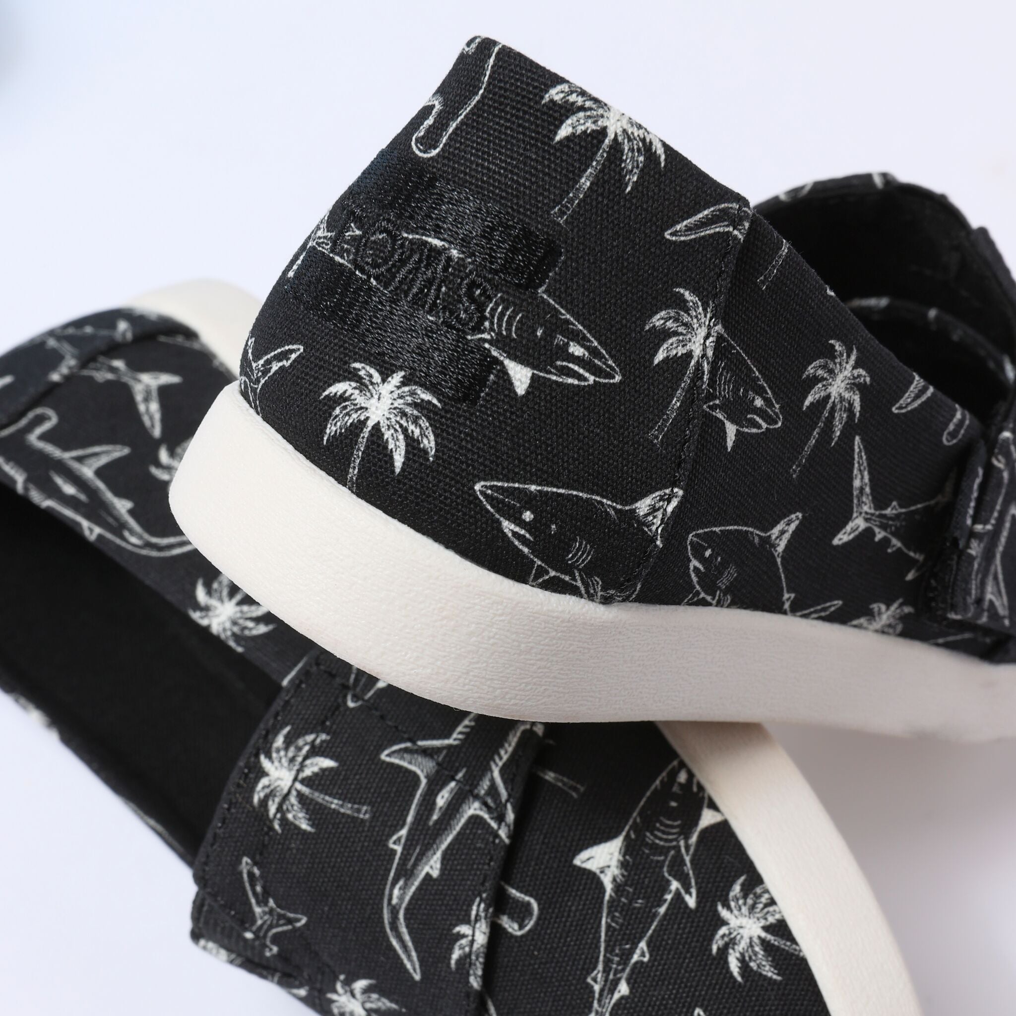 Alpargata Classic Kids Shoe Black Shark Print - Image 2